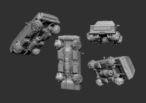 画像14: トリファクトリー[CY-08C]1/43 飛行変換ユニット「ウラジミールモーターズ-FT160」 空飛ぶ車キット (14)