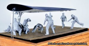 画像7: トリファクトリー[MF-02A]1/48  WWIIアメリカ海軍航空母艦デッキクルー＆パイロットセット「敵機空襲」（10体入り） (7)