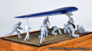 画像5: トリファクトリー[MF-02A]1/48  WWIIアメリカ海軍航空母艦デッキクルー＆パイロットセット「敵機空襲」（10体入り） (5)