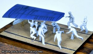 画像19: トリファクトリー[MF-02B]1/72  WWIIアメリカ海軍航空母艦デッキクルー＆パイロットセット「敵機空襲」（10体入り） (19)
