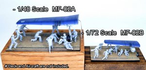 画像3: トリファクトリー[MF-02A]1/48  WWIIアメリカ海軍航空母艦デッキクルー＆パイロットセット「敵機空襲」（10体入り） (3)