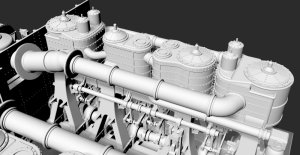 画像10: トリファクトリー[FS-21]1/200 RMS タイタニック 機関室セット DX (10)