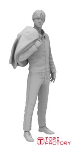 画像2: トリファクトリー[GW-14A]1/35 はたらくJK＋制服男子2 　ブレザーを肩掛けするイケメン君 (2)