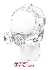 画像11: トリファクトリー[HD-03A]1/35 アクセサリー ヘッドシリーズ3 マスクヘッドセット2 ガスマスク(10個入) (11)