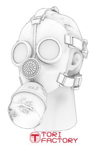 画像13: トリファクトリー[HD-03A]1/35 アクセサリー ヘッドシリーズ3 マスクヘッドセット2 ガスマスク(10個入) (13)