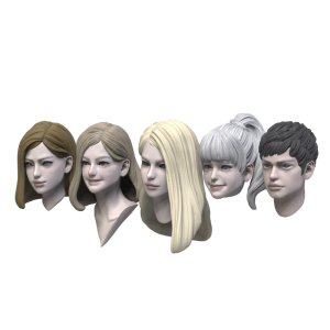 画像2: トリファクトリー[HD-04]1/24 アクセサリー ヘッドシリーズ-4 モダンヘッドセット1(5個ビーノ用クリアパーツ付) (2)