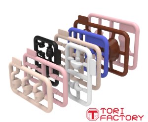 画像2: トリファクトリー[ID-01]1/12フィギュア用　ガール組立キット－1 (レジン製アートナイフ付) (2)