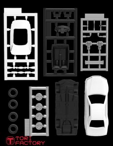 画像2: トリファクトリー[ID-07]1/12 フィギュア用カー組立キット1 (レジン製　マスキングテープ&ケース付) (2)