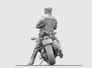 画像6: トリファクトリー[MF-08B]1/48 現用 米 愛車に跨るアメリカ軍パイロット 大型スーパーバイク付 (6)