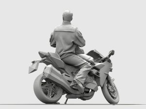 画像5: トリファクトリー[MF-08C]1/72 現用 米 愛車に跨るアメリカ軍パイロット 大型スーパーバイク付 (5)