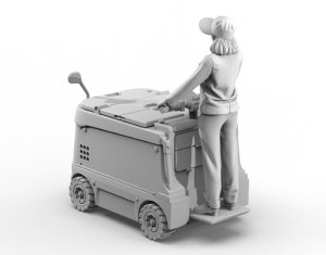 画像8: トリファクトリー[MF-10]1/35 現用 清涼飲料販売カートと女性販売員セット (8)