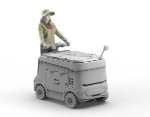 画像3: トリファクトリー[MF-10]1/35 現用 清涼飲料販売カートと女性販売員セット (3)