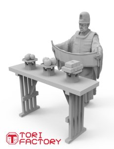 画像4: トリファクトリー[MF-25B]1/24 日本の神事 神職1 祝詞を奏上する神主 祭壇付き (4)