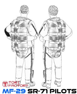 画像11: トリファクトリー[MF-29B]1/48 アメリカ空軍戦略偵察機SR-71パイロット&RSOセット(2体セット) (11)