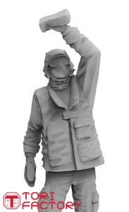 画像9: トリファクトリー[MF-37A]1/32 現用 アメリカ海軍空母甲板作業員 機体クリーニング (9)