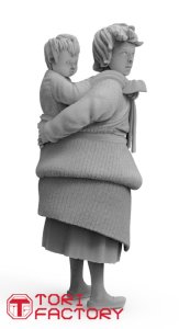 画像4: トリファクトリー[MF-34A]1/35 朝鮮戦争 弟を背負う幼い姉 (4)