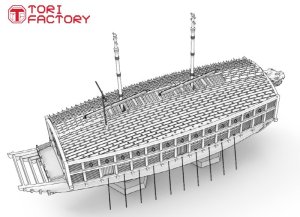 画像2: トリファクトリー[MU-01]1/350 16世紀 朝鮮水軍 亀甲船 タイプA (2)