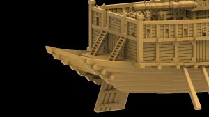 画像18: トリファクトリー[MU-02]1/350 16世紀 朝鮮水軍 亀甲船 タイプB (18)