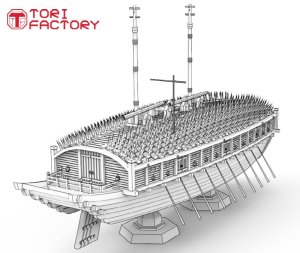 画像4: トリファクトリー[MU-02]1/350 16世紀 朝鮮水軍 亀甲船 タイプB (4)