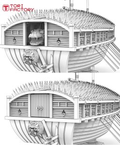 画像6: トリファクトリー[MU-02]1/350 16世紀 朝鮮水軍 亀甲船 タイプB (6)
