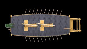 画像15: トリファクトリー[MU-06]1/350 16世紀 朝鮮水軍 亀甲船 タイプC(初回限定特典付) (15)