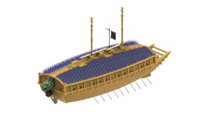 画像10: トリファクトリー[MU-06]1/350 16世紀 朝鮮水軍 亀甲船 タイプC(初回限定特典付) (10)