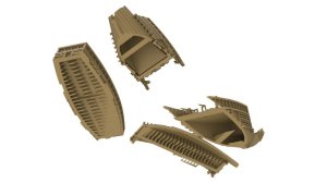 画像2: トリファクトリー[MU-10]1/350 16世紀 日本水軍 撃沈された関船(8個入) (2)