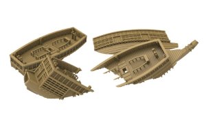 画像5: トリファクトリー[MU-10]1/350 16世紀 日本水軍 撃沈された関船(8個入) (5)