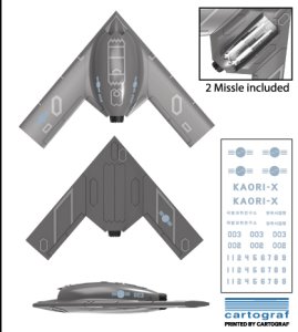 画像2: トリファクトリー[TF-A02]1/144 現用 韓国空軍 KAORI-X ステルス無人戦闘機 (2)