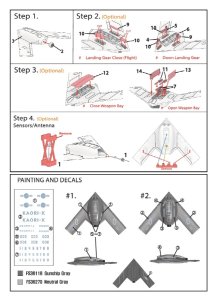 画像4: トリファクトリー[TF-A02]1/144 現用 韓国空軍 KAORI-X ステルス無人戦闘機 (4)