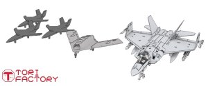 画像18: トリファクトリー[TF-A12]1/350 現用 韓国 KF-21ボラメ ステルス戦闘機シリーズ/KAORI-Xステルス無人戦闘機セット(11機入) (18)