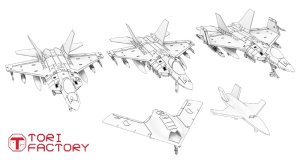 画像9: トリファクトリー[TF-A12]1/350 現用 韓国 KF-21ボラメ ステルス戦闘機シリーズ/KAORI-Xステルス無人戦闘機セット(11機入) (9)