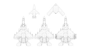 画像6: トリファクトリー[TF-A13]1/700 現用 韓国 KF-21ボラメ ステルス戦闘機シリーズ/KAORI-Xステルス無人戦闘機セット(14機入) (6)