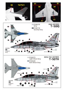 画像3: トリファクトリー[TF-B20]1/72 現用 韓国 T-50IQ/T-50TH/T-50I コンバージョンセット(アカデミー用) (3)