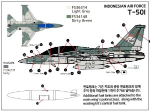 画像4: トリファクトリー[TF-B20]1/72 現用 韓国 T-50IQ/T-50TH/T-50I コンバージョンセット(アカデミー用) (4)