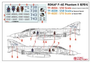 画像15: トリファクトリー[TF-B22C]1/72 現用 韓国空軍 F-4EファントムII 退役記念式典デカールセット (15)