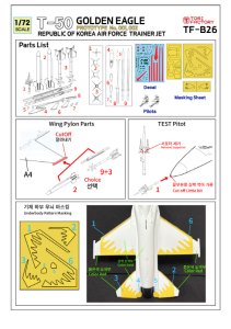 画像2: トリファクトリー[TF-B26]1/72 現用 韓国 T-50ゴールデンイーグル 試作001/002号機 コンバージョン/デカールセット(アカデミー用) (2)