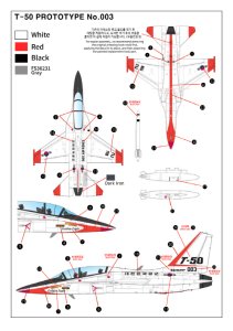 画像3: トリファクトリー[TF-B27]1/72 現用 韓国 T-50ゴールデンイーグル 試作003/004号機 コンバージョン/デカールセット(アカデミー用) (3)