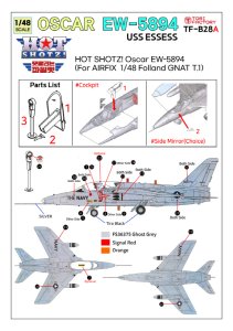 画像2: トリファクトリー[TF-B28A]1/48 現用 「ホットショット」オスカーEW-5894 コンバージョン/デカールセット(エアフィックス ナットT.1用) (2)