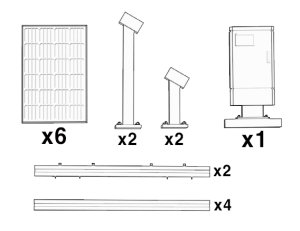 画像4: トリファクトリー[ZA-010]1/35 ジオラマアクセサリー 太陽光発電システム (4)