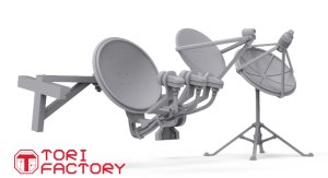 画像5: トリファクトリー[ZA-012A]1/35 衛星放送受信アンテナ 3個入 (5)