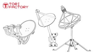 画像10: トリファクトリー[ZA-012B]1/24 衛星放送受信アンテナ　3個入 (10)