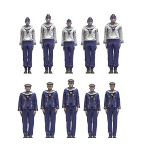 画像2: トリファクトリー[FS-09]1/72 WWII ドイツ海軍戦艦乗員セット「整列」10体入 (2)