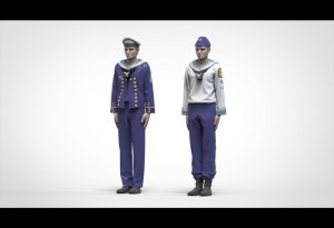 画像9: トリファクトリー[FS-09]1/72 WWII ドイツ海軍戦艦乗員セット「整列」10体入 (9)