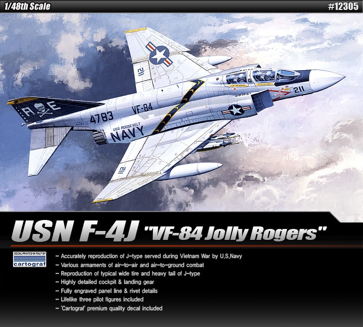 アカデミー[AM12305]1/48 F-4J ファントムII VF-84 ジョリーロジャース