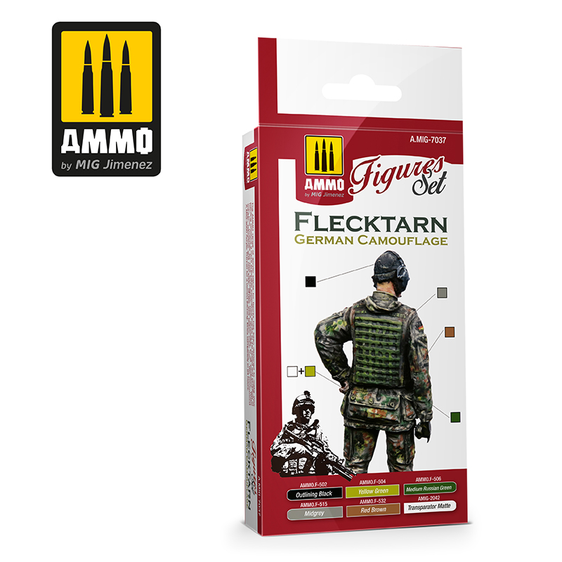 AMMO[AMIG7037]現用ドイツ連邦軍フレックターン迷彩服カラー6色セット