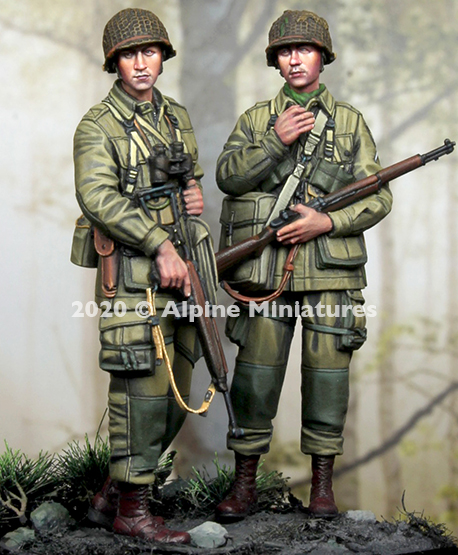 Alpine Miniatures[AM35277]1/35 WWII 米 第101空挺師団 兵士セット#2(2体入)