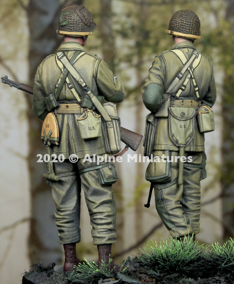 Alpine Miniatures[AM35277]1/35 WWII 米 第101空挺師団 兵士セット#2(2体入)