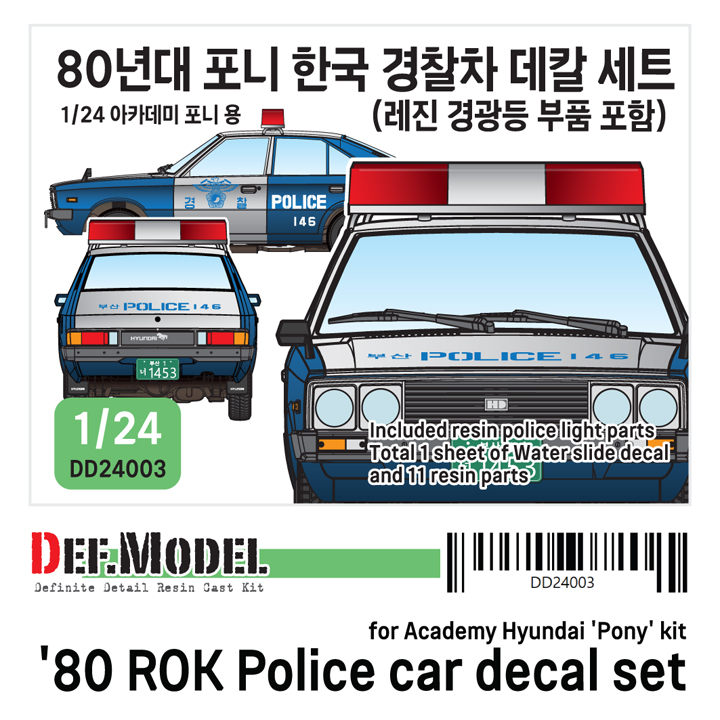 1 24パトカー用デカール