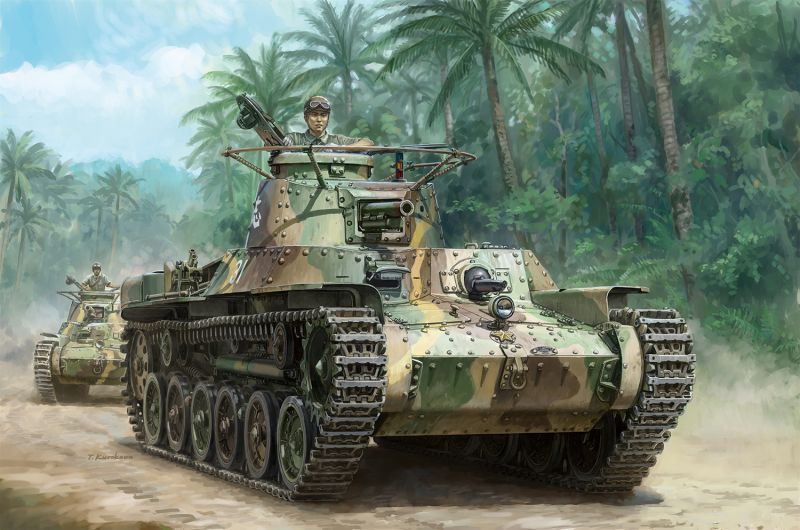 日本陸軍　戦車　1/35 97式中戦車チハ・新砲塔チハ　2両セット
